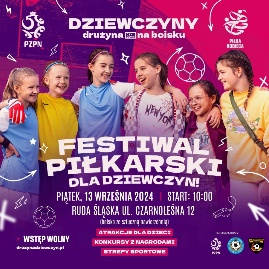 ZAPRASZAMY NA FESTIWAL PIŁKARSKI DLA DZIEWCZYN!