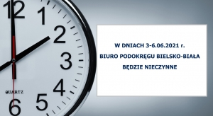 PRZERWA W PRACY BIURA PODOKRĘGU BIELSKO-BIAŁA